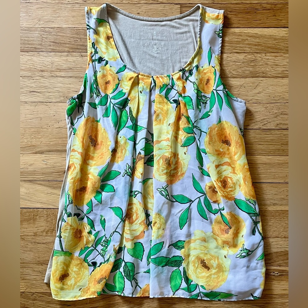 New York & Company Floral Tank Top